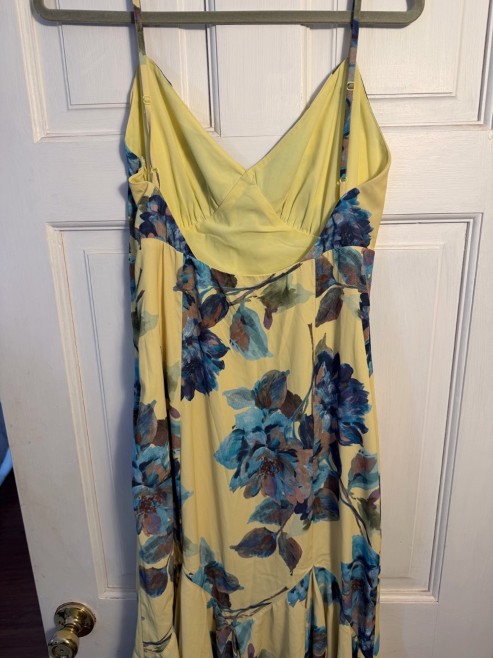 Abercrombie & Fitch mermaid slip maxi dress 💛🩵 - Picture 6 of 6